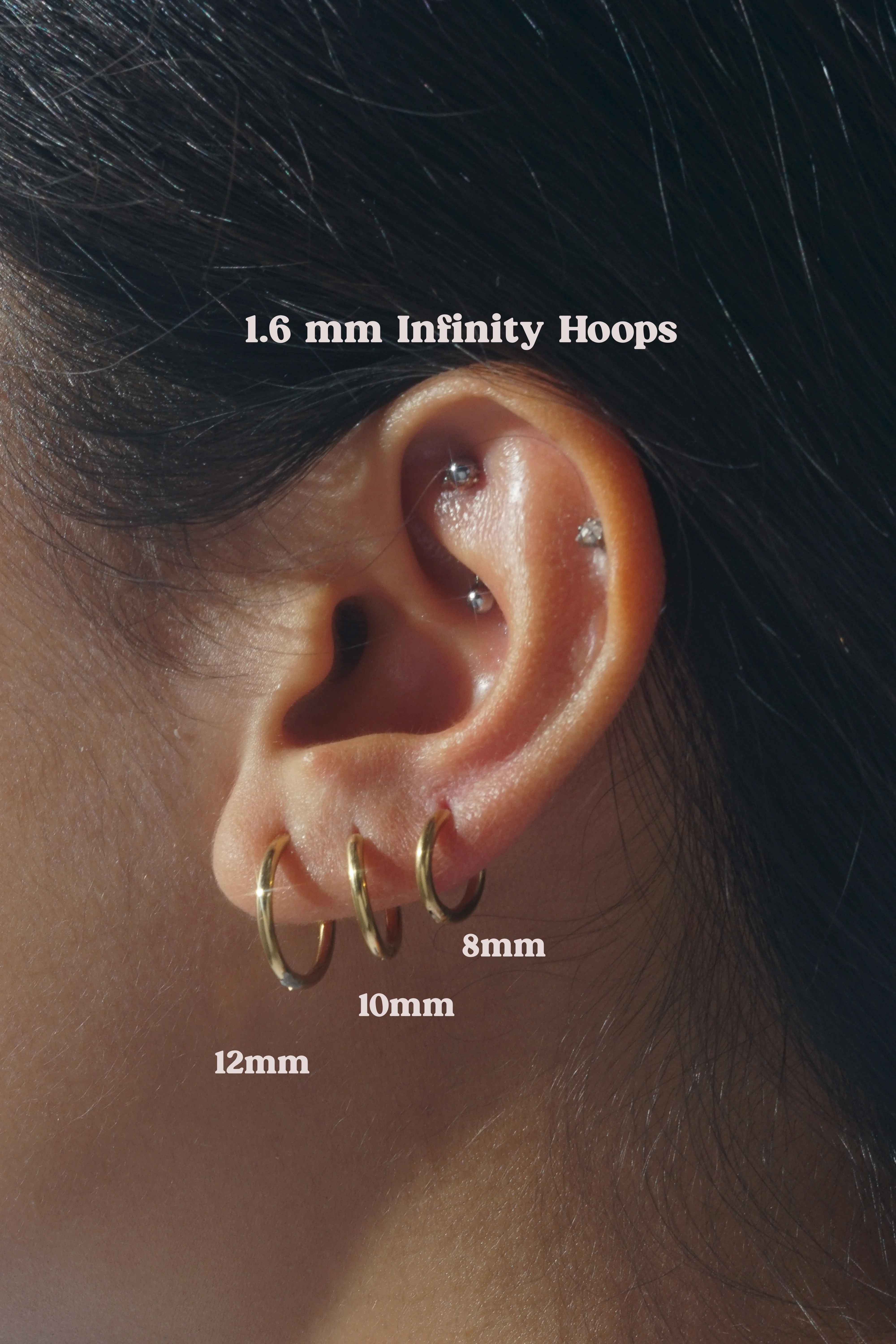 1.6mm Infinity Hoops (Pair) - Image 39