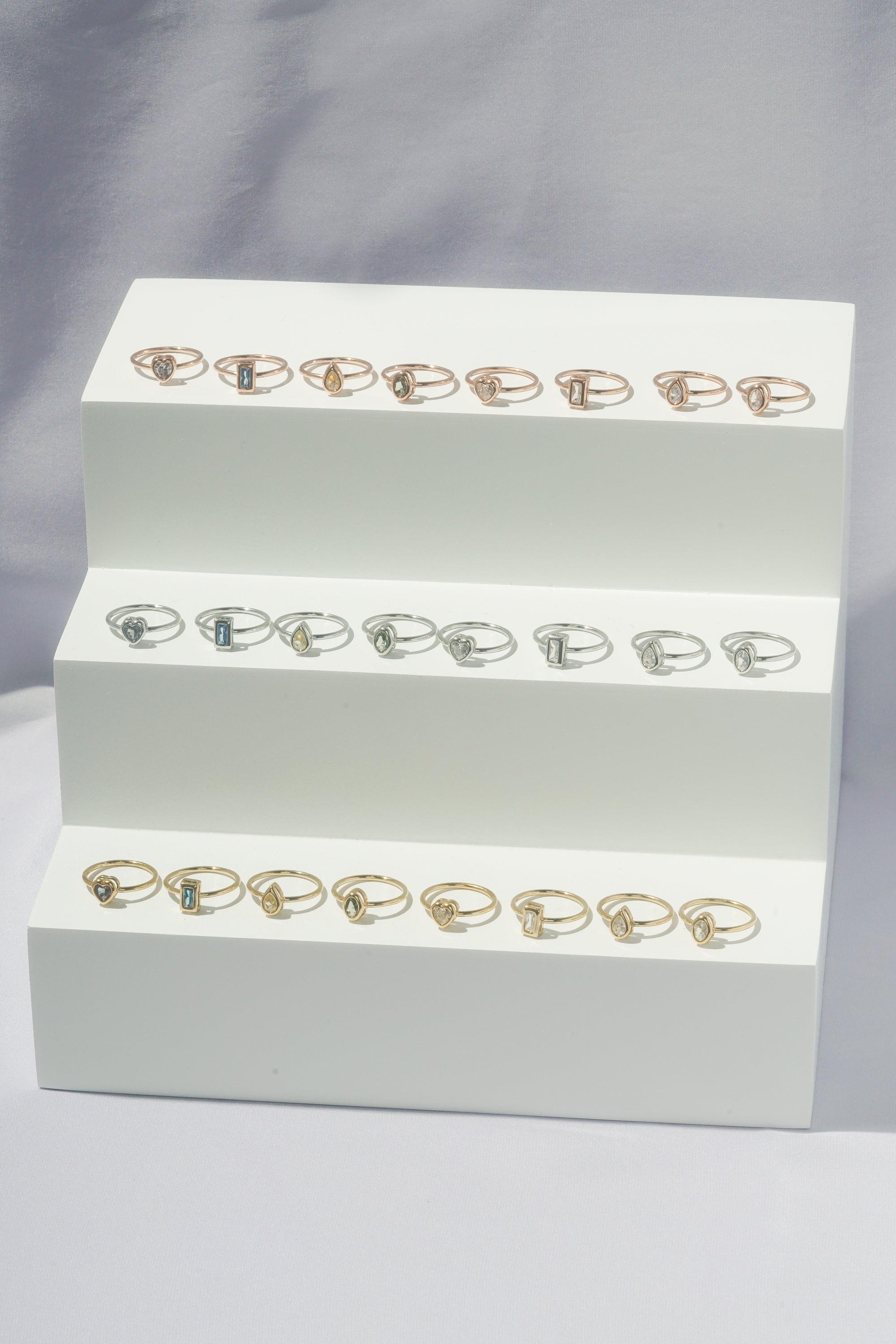 Diamante Heart Bezel Ring - Image 10