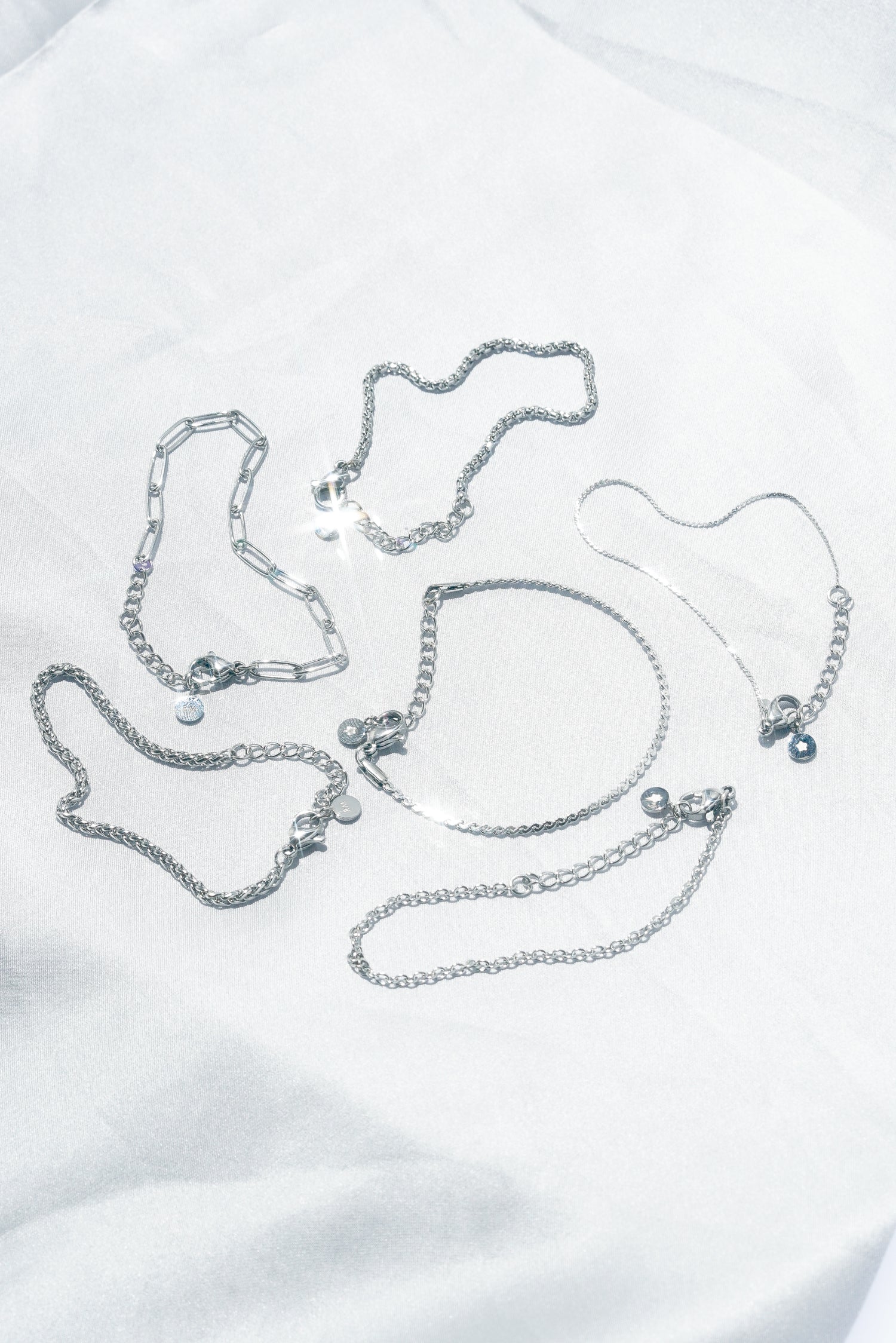 Super Tiny Wave Chain Anklet - Image 6