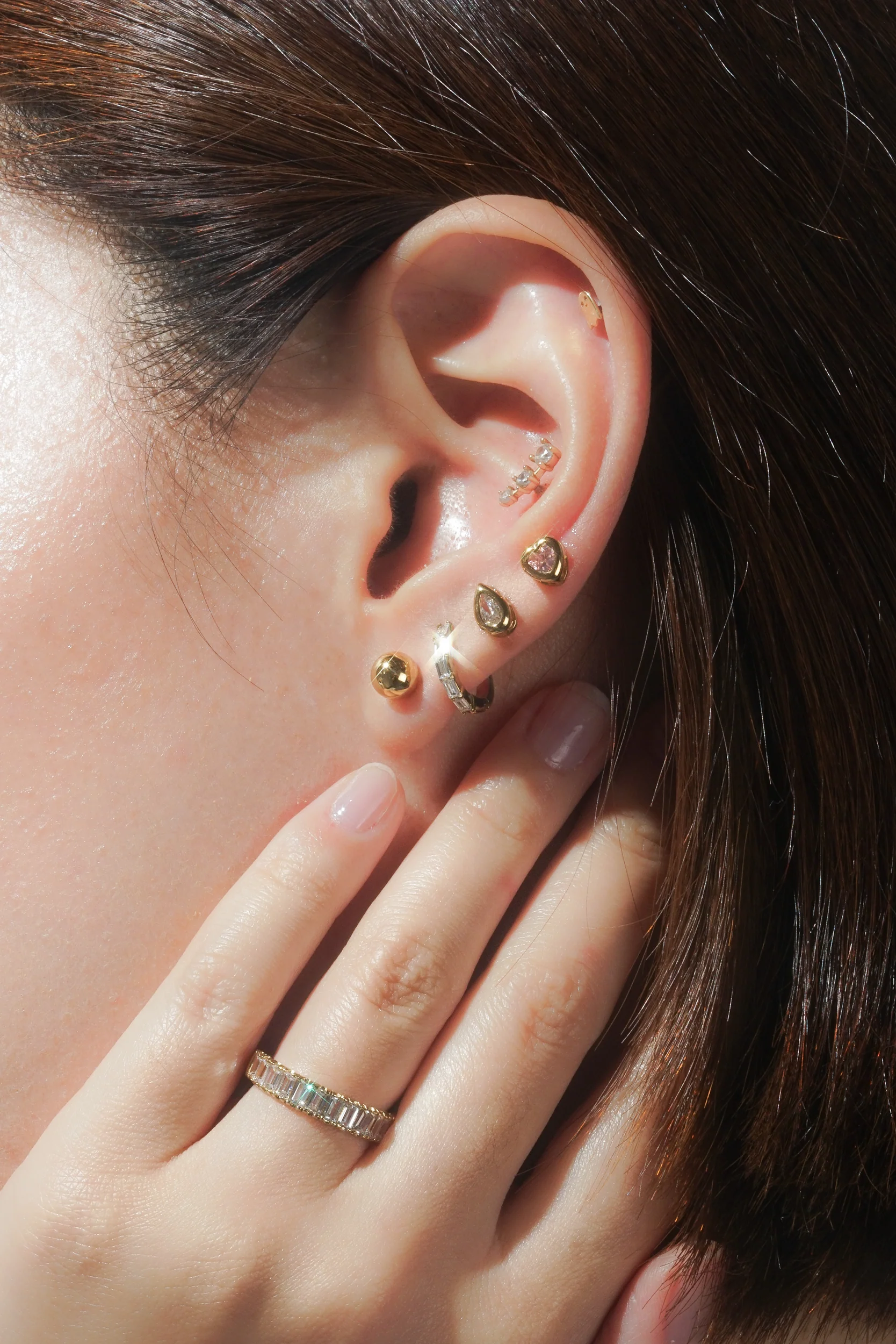 Teardrop Bezel Studs (Pair) - Image 13
